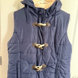 Lisa International Navy and Cream Vest